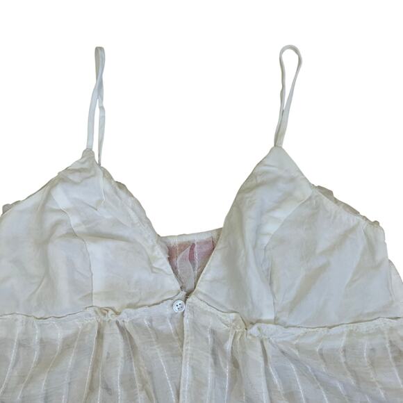 Lisa Say Gah Sz S Ivy Top Vanilla Ruffle Tank Top - Picture 13 of 16